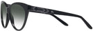 Cat Eye,Oversized Shiny Black Ralph Lauren 8195B w/ Gradient Progressive No Line Reading Sunglasses View #3
