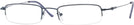 Rectangle Blue Liberty II / L (Wide Fit) Single Vision Half Frame View #1