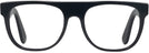 Square Black Flat Top Single Vision Full Frame View #2