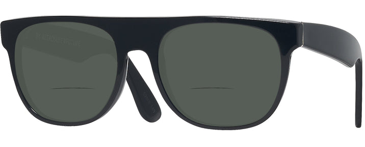 Square Black Flat Top Bifocal Reading Sunglasses View #1