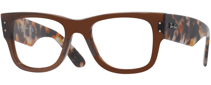 Square Transparent Brown Ray-Ban 0840V Single Vision Full Frame View #1