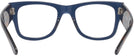 Square Transparent Dark Blue Ray-Ban 0840V Single Vision Full Frame View #4