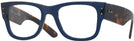 Square Transparent Dark Blue Ray-Ban 0840V Single Vision Full Frame View #1