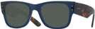 Square Transparent Dark Blue Ray-Ban 0840V Progressive Reading Sunglasses View #1