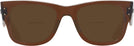 Square Transparent Brown Ray-Ban 0840V Bifocal Reading Sunglasses View #2