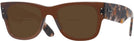 Square Transparent Brown Ray-Ban 0840V Bifocal Reading Sunglasses View #1