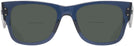Square Transparent Dark Blue Ray-Ban 0840V Bifocal Reading Sunglasses View #2
