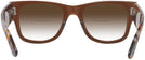 Square Transparent Brown Ray-Ban 0840V w/ Gradient Bifocal Reading Sunglasses View #4