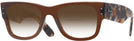 Square Transparent Brown Ray-Ban 0840V w/ Gradient Bifocal Reading Sunglasses View #1