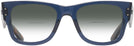 Square Transparent Dark Blue Ray-Ban 0840V w/ Gradient Bifocal Reading Sunglasses View #2