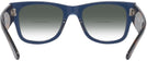 Square Transparent Dark Blue Ray-Ban 0840V w/ Gradient Bifocal Reading Sunglasses View #4