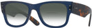 Square Transparent Dark Blue Ray-Ban 0840V w/ Gradient Bifocal Reading Sunglasses View #1