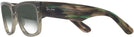Square Transparent Green Ray-Ban 0840V w/ Gradient Bifocal Reading Sunglasses View #3