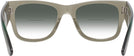 Square Transparent Green Ray-Ban 0840V w/ Gradient Bifocal Reading Sunglasses View #4