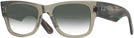 Square Transparent Green Ray-Ban 0840V w/ Gradient Bifocal Reading Sunglasses View #1