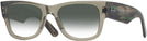 Square Transparent Green Ray-Ban 0840V w/ Gradient Progressive Reading Sunglasses View #1