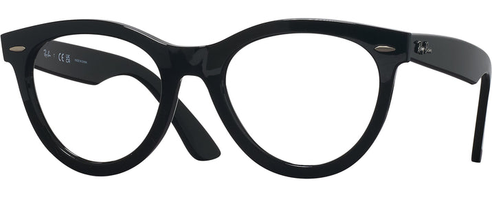 Round Black Ray-Ban 2241V Single Vision Full Frame View #1