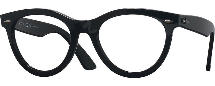 Round Black Ray-Ban 2241V Computer Style Progressive View #1