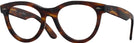 Round Striped Havana Ray-Ban 2241V Single Vision Full Frame View #1