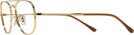 Aviator Gold Ray-Ban 3735V Single Vision Full Frame View #3