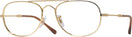 Aviator Gold Ray-Ban 3735V Single Vision Full Frame View #1