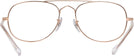 Aviator Rose Gold Ray-Ban 3735V Single Vision Full Frame View #4