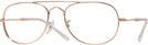 Aviator Rose Gold Ray-Ban 3735V Single Vision Full Frame View #1