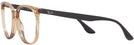 Square Transparent Brown Ray-Ban 4378V L Progressive No-Lines View #3