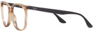 Square Transparent Brown Ray-Ban 4378V L Single Vision Full Frame View #3