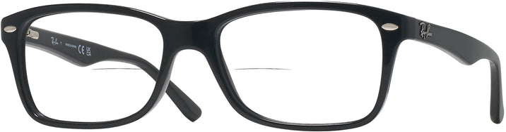 Rectangle Shiny Black Ray-Ban 5228XL Bifocal View #1