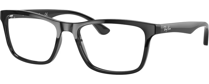 Square Shiny Black Ray-Ban 5279L Computer Style Progressive View #1
