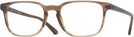 Rectangle Striped Brown &amp; Green Ray-Ban 5418 Computer Style Progressive View #1