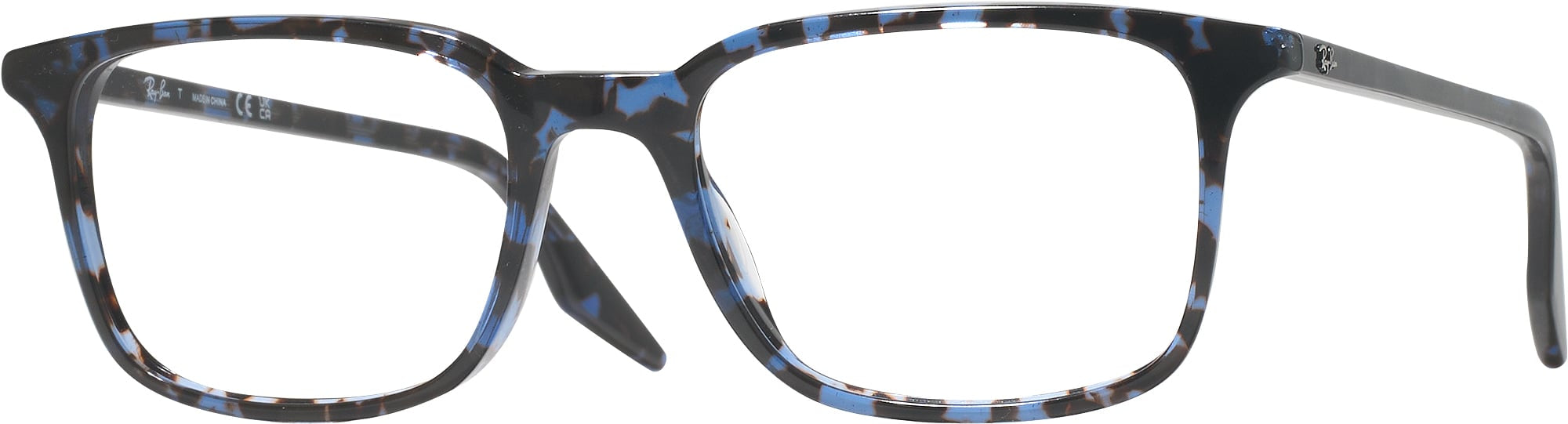 Women\'s Raybans Frame 54 19 150 tortoise blue with black RB5422 OPTICS Eyeglasses with Havana Blue Turtle Frame  main image 4