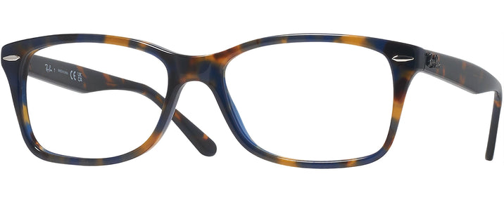 Rectangle Yellow &amp; Blue Havana Ray-Ban 5428 Computer Style Progressive View #1