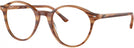 Round Striped Brown Ray-Ban 5430 Single Vision Full Frame View #1