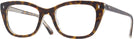 Rectangle Havana On Transparent Ray-Ban 5433 Computer Style Progressive View #1