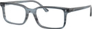 Rectangle Striped Blue Ray-Ban 5445 Computer Style Progressive View #1