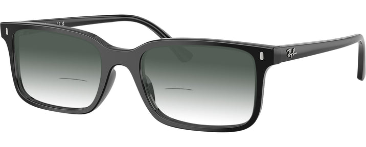Rectangle Black Ray-Ban 5445 w/ Gradient Bifocal Reading Sunglasses View #1
