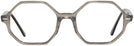 Round Transparent Green Ray-Ban 5472 Progressive No-Lines View #2