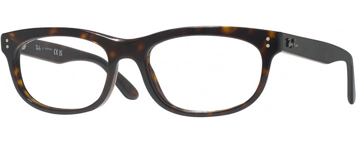 Rectangle Havana Ray-Ban 5489 Computer Style Progressive View #1