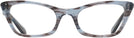 Cat Eye Striped Blue Ray-Ban 5499 Single Vision Full Frame View #2