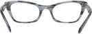 Cat Eye Striped Blue Ray-Ban 5499 Single Vision Full Frame View #4