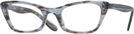 Cat Eye Striped Blue Ray-Ban 5499 Single Vision Full Frame View #1