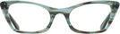 Cat Eye Striped Green Ray-Ban 5499 Single Vision Full Frame View #2