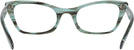Cat Eye Striped Green Ray-Ban 5499 Single Vision Full Frame View #4