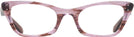 Cat Eye Striped Pink Ray-Ban 5499 Single Vision Full Frame View #2