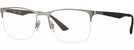 Rectangle Shiny Gunmetal Ray-Ban 6362 Progressive No-Lines View #1