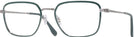 Rectangle Green On Gunmetal Ray-Ban 6511 Single Vision Full Frame View #1