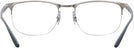 Rectangle BLACK ON SILVER Ray-Ban 6513 Single Vision Full Frame View #4