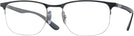 Rectangle BLACK ON SILVER Ray-Ban 6513 Computer Style Progressive View #1